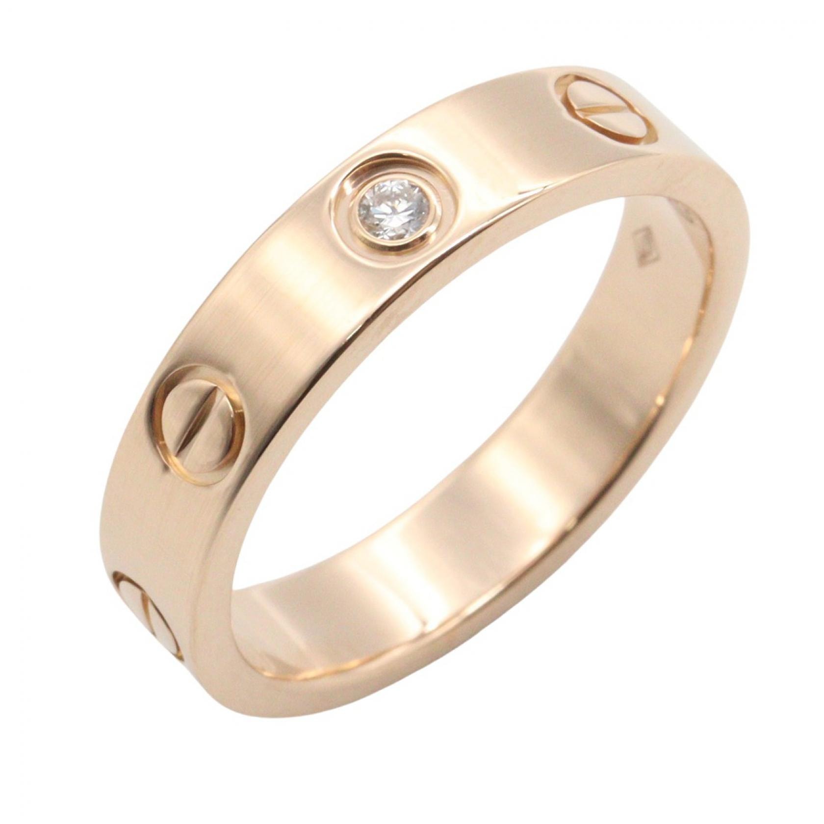 カルティエ CARTIER ミニラブリング 1PD リング・指輪 ジュエリー K18PG(ピンクゴールド) ダイヤモンド レディース ゴールド系 / クリア系 【中古】