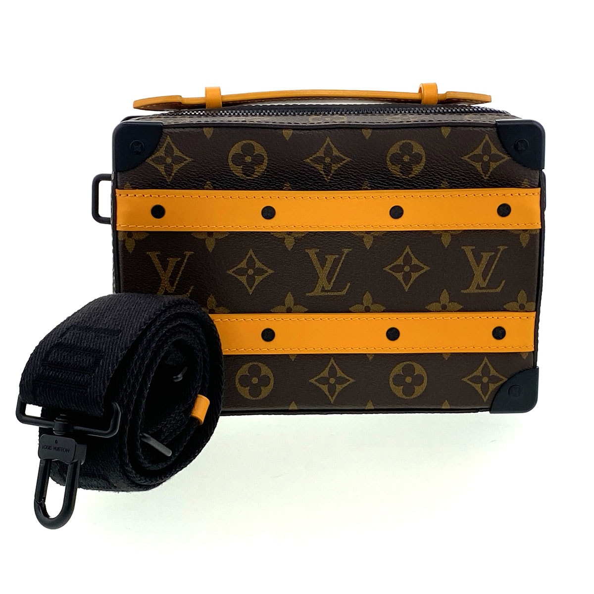 LOUIS VUITTON ルイ・ヴィトン ハンドル ショルダーバッグ M46689 モノグラムマカサー ブラウン オレンジ メンズ【中古】