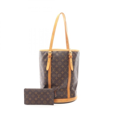 ルイ・ヴィトン LOUIS VUITTON バケットGM モノグラム ショルダーバッグ バッグ PVCコーティングキャンバス レザー レディース ブラウン系 M42236 【中古】
