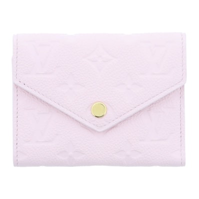 LOUIS VUITTON ルイ・ヴィトン ポルトフォイユ・ヴィクトリーヌ 三つ折り財布 M29460 モノグラムアンプラント ピンク ゴールド金具 レディース【中古】