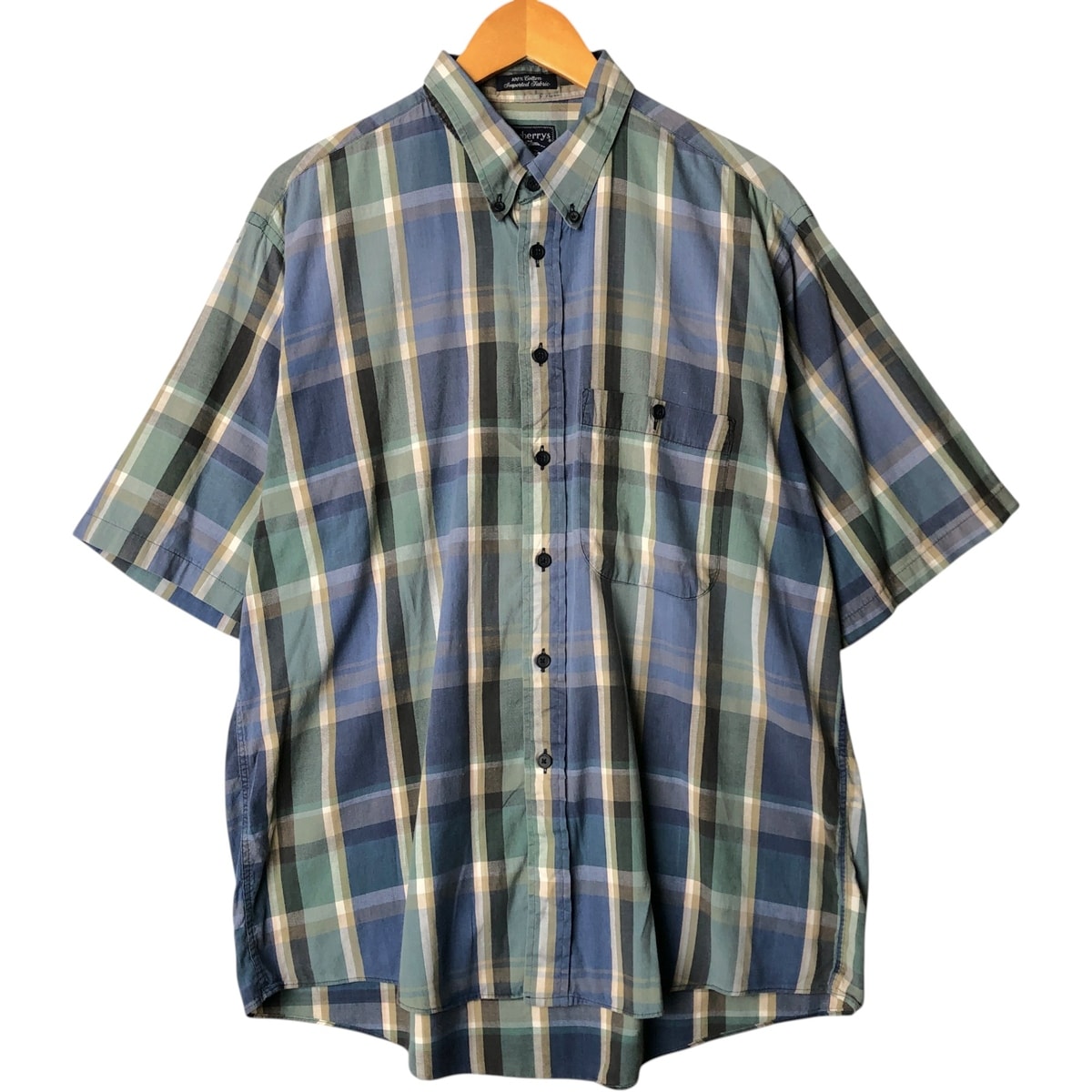 古着 バーバリー Burberry's 半袖 ボタンダウンシャツ USA製 メンズXL相当/eaa581874