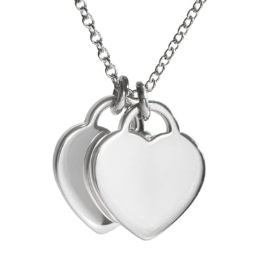 TIFFANY&Co. ティファニー リターン トゥ ティファニー ブルー ダブル ハート タグ ペンダント ミニ ネックレス 1Pダイヤモンド シルバー ブルー【中古】