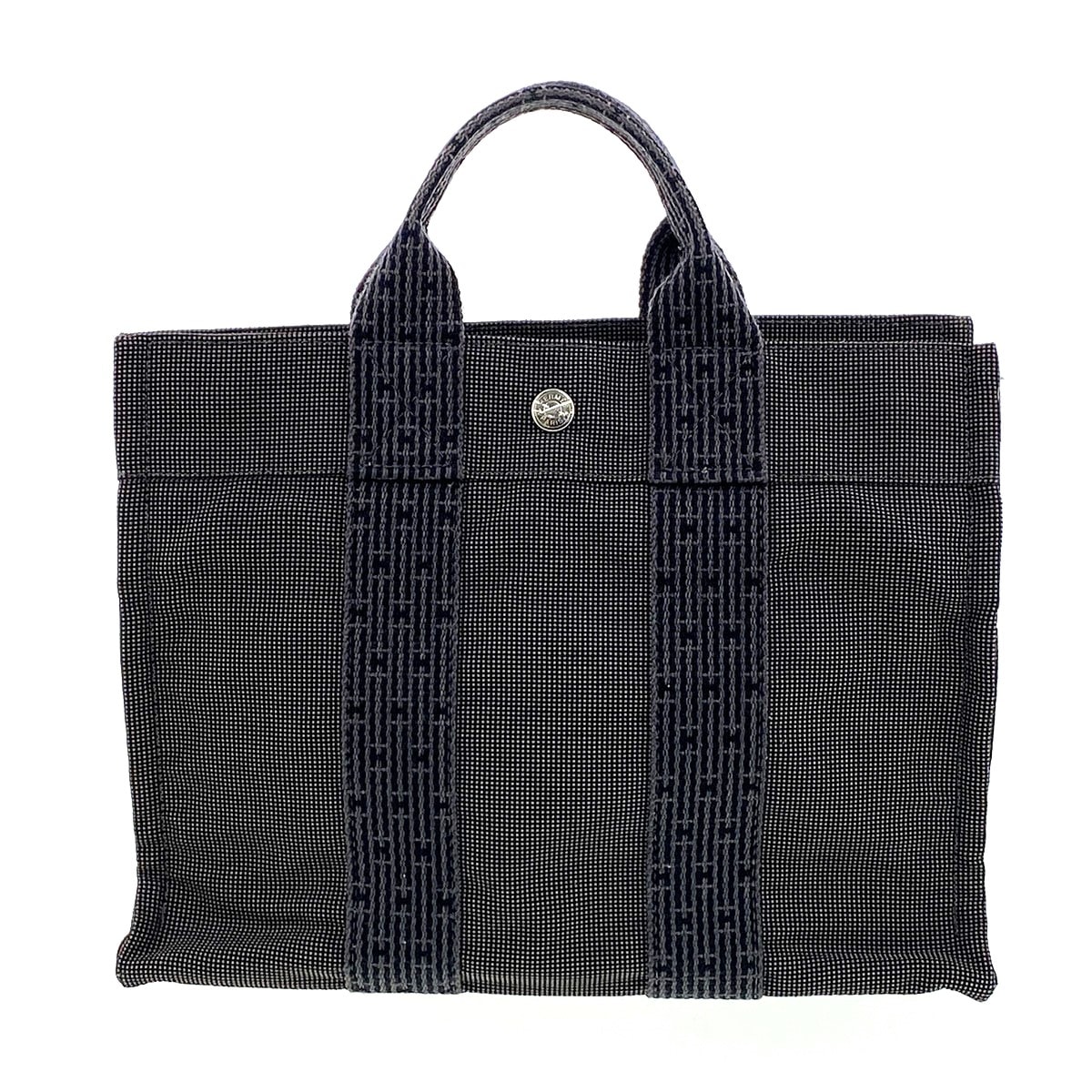 HERMES 에르메스 에일 라인 토트 PM 토트 백 101056M 캔버스 그레이 유니섹스 [중고]