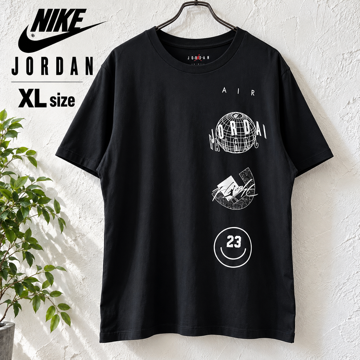 NIKE JORDAN Tシャツ XL ブラック グラフィック