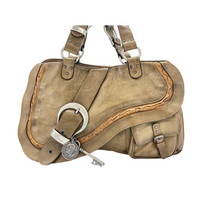 ディオール Dior レザー ガウチョ ハンドバッグ【中古】