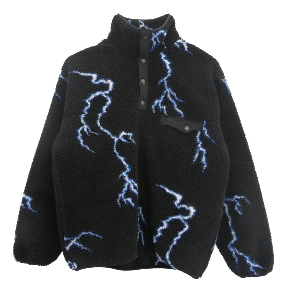 CHALLENGER チャレンジャー ジャケット 25AW CLG-JK 025-013 THUNDERBOLT BOA JACKET サンダーボルト ボア ジャケット スナップ フリース ジャケット ブラック系 S【中古】