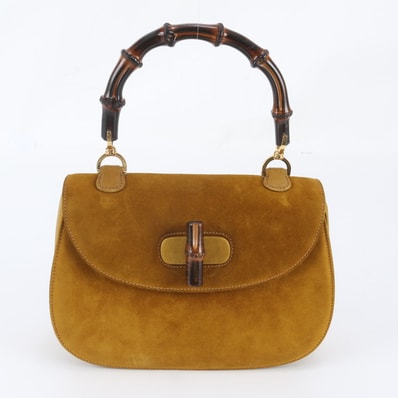 ■美品 グッチ バンブーハンドバッグ レザー