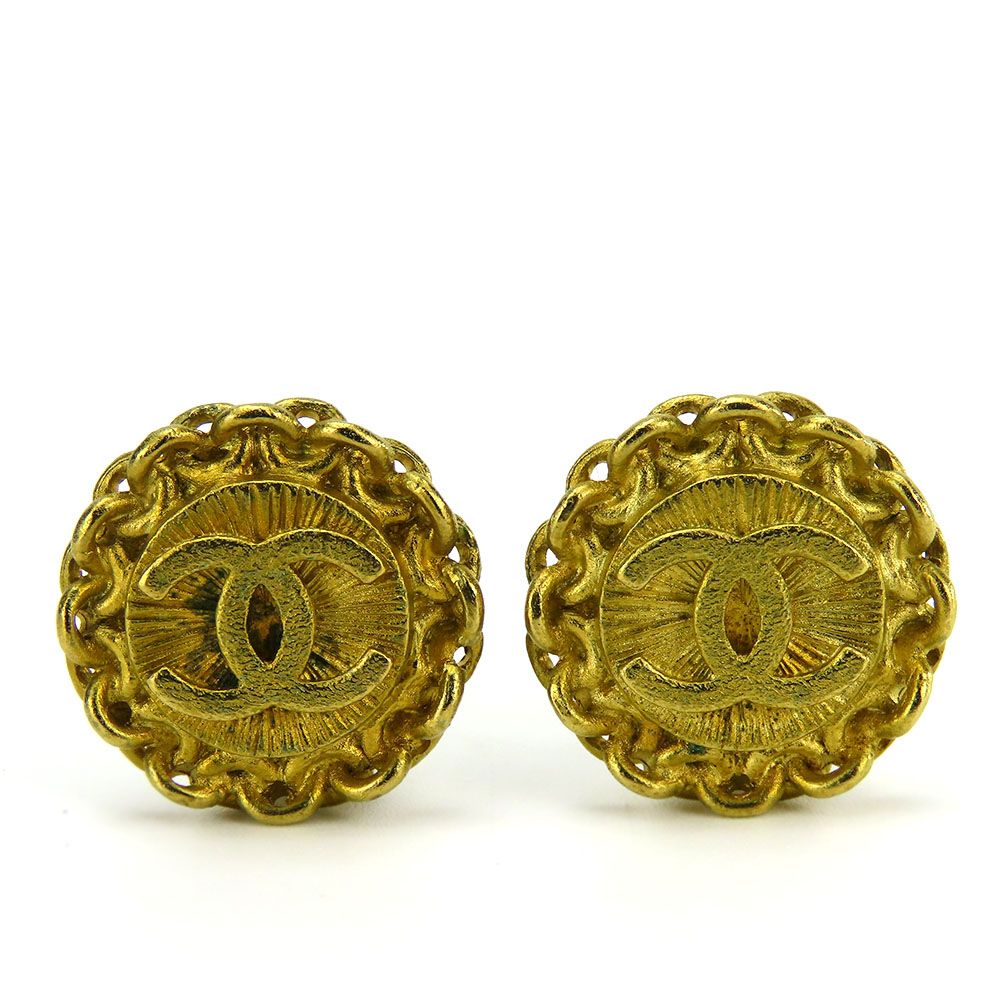 【中古】 シャネル イヤリング ココマーク メタル ゴールド アクセサリー 95P メッキ レディース 女性 CHANEL