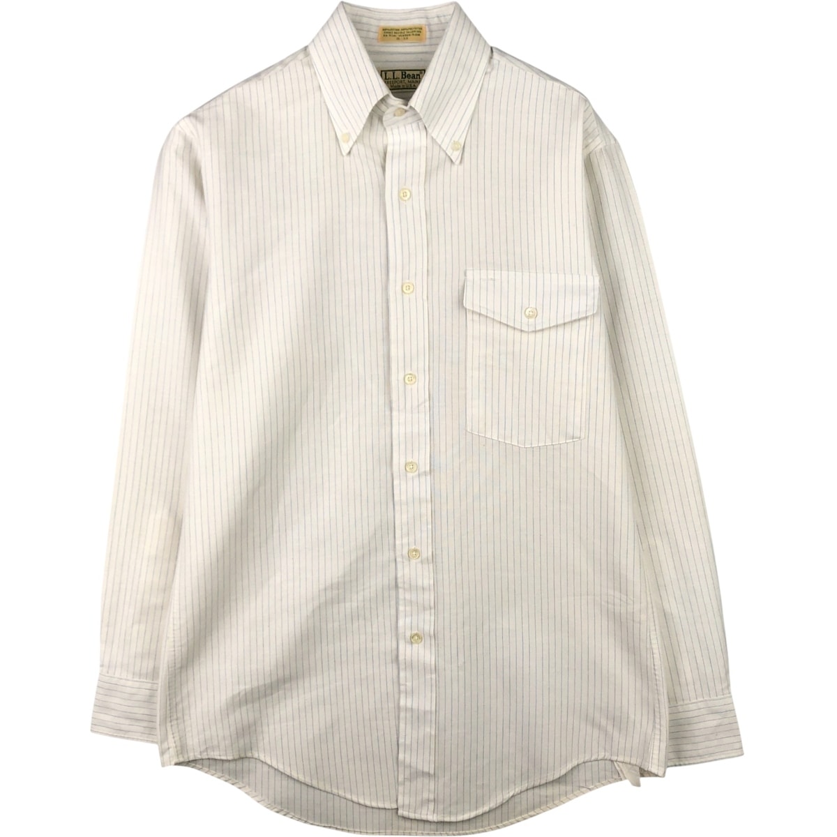 古着 80~90年代 エルエルビーン L.L.Bean 長袖 ボタンダウンストライプシャツ USA製 メンズM相当 ヴィンテージ/eaa589151