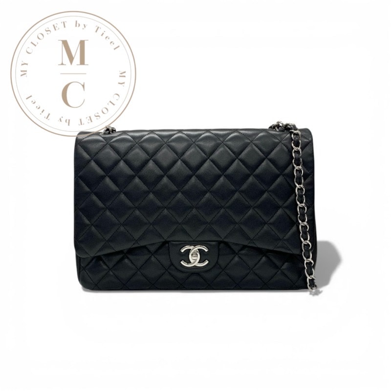 シャネル CHANEL バッグ ショルダーバッグ ブラック シルバー ココマーク マトラッセ34 チェーン ダブルフラップ