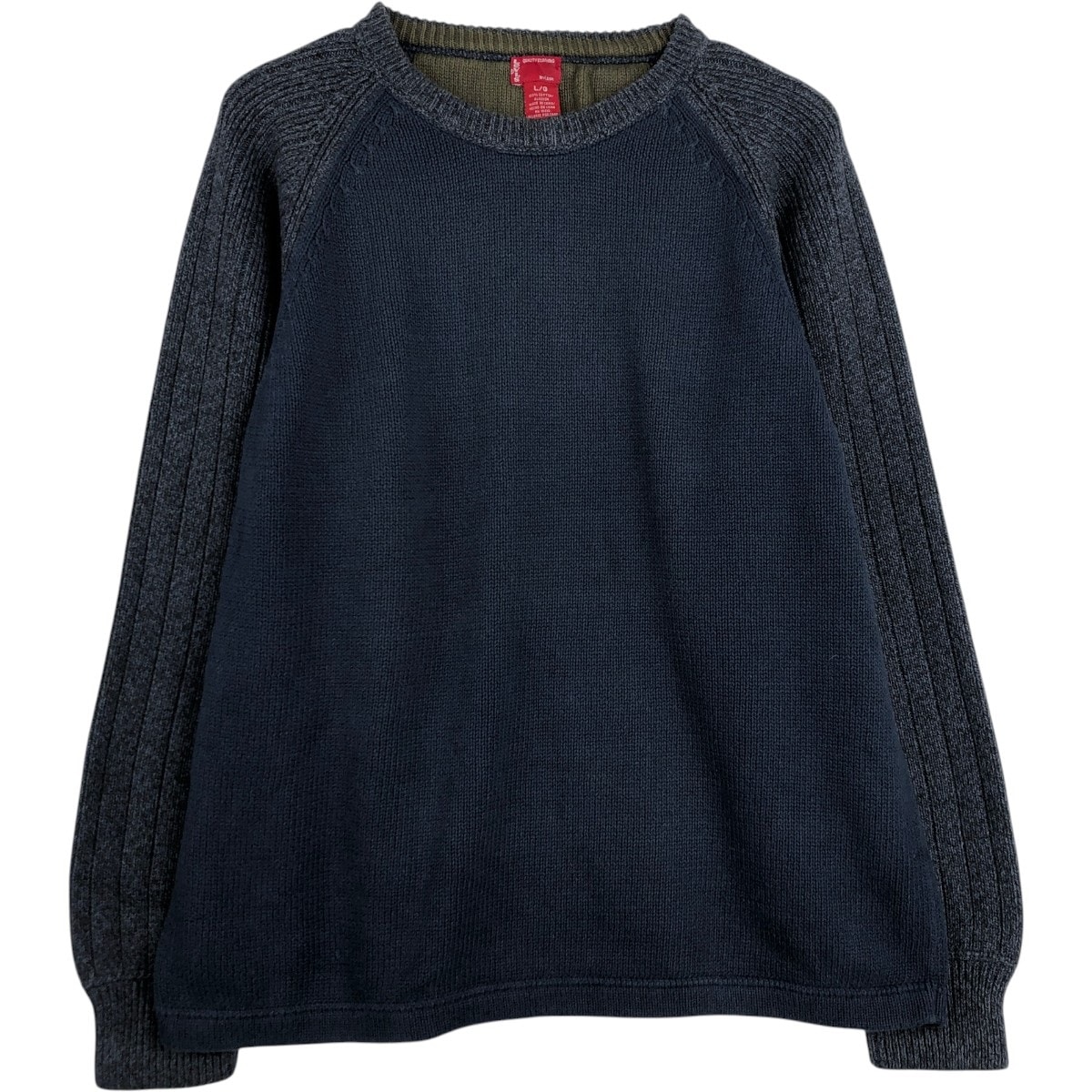 古着 リーバイス Levi's コツートン ットンニットセーター メンズL相当 クルーネック(丸首)/eaa678687