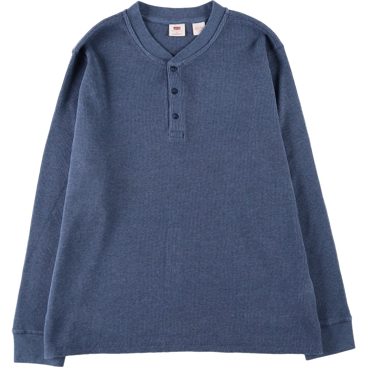古着 リーバイス Levi's STANDARD FIT ヘンリーネック サーマルロングTシャツ メンズXL相当/eaa620384