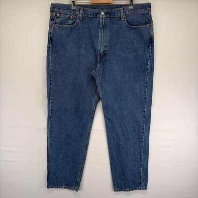 古着 リーバイス Levi's デニム パンツ 5ポケット 550 大きいサイズ テーパード ジーパン ジップ W42 L34 ブルー系 メンズ