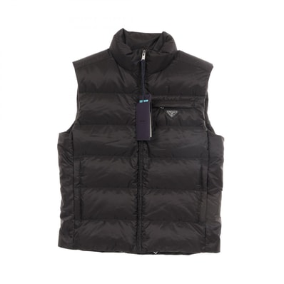 プラダ PRADA パデッド Re-Nylon ダウンベスト 衣料品 アウター ナイロン メンズ ブラック系 SGB033F000250 【新品】