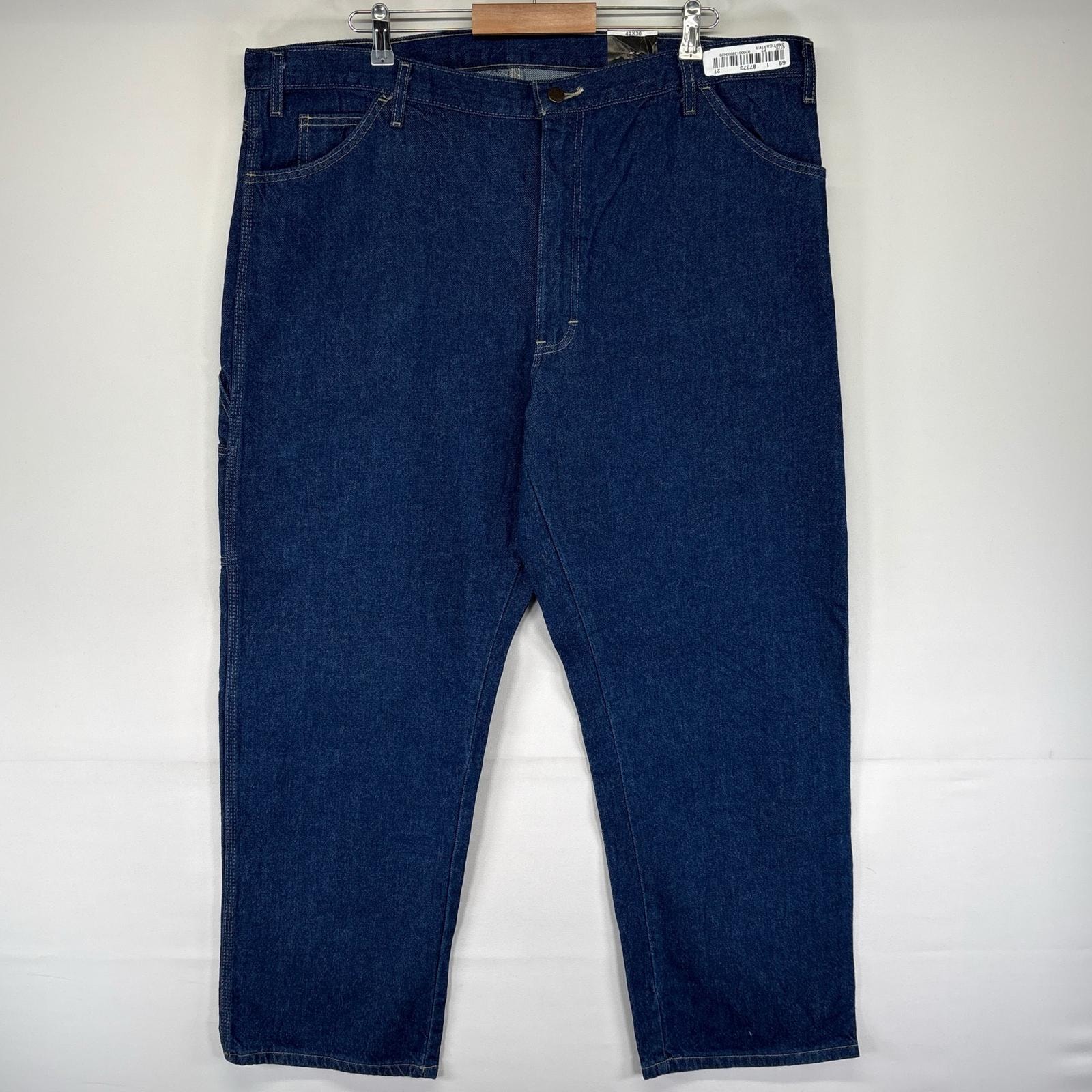古着 デッドストック ディッキーズ Dickies デニム パンツ ペインターパンツ ジッパーフライ 大きいサイズ W42 L30  ブルー系 メンズ