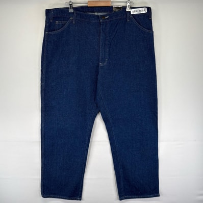 古着 デッドストック ディッキーズ Dickies デニム パンツ ペインターパンツ ジッパーフライ 大きいサイズ W42 L30 ブルー系 メンズ
