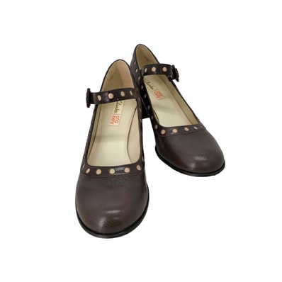 メリージェーン シューズ レザー ヒール【1142448557988】