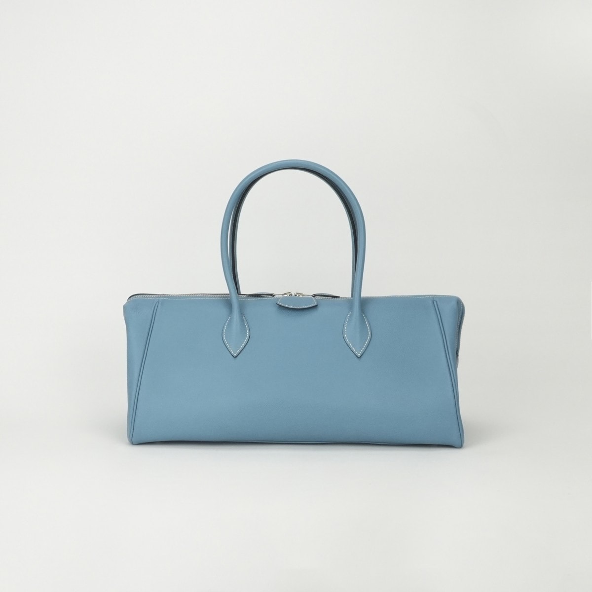 エルメス HERMES パリボンベイ40 パリボンベイ 40 バッグ トートバッグ エプソン ブルージーン Bluejean ブルー Blue 青 水色 シルバー金具 ハンドバッグ ヴォーエプソン