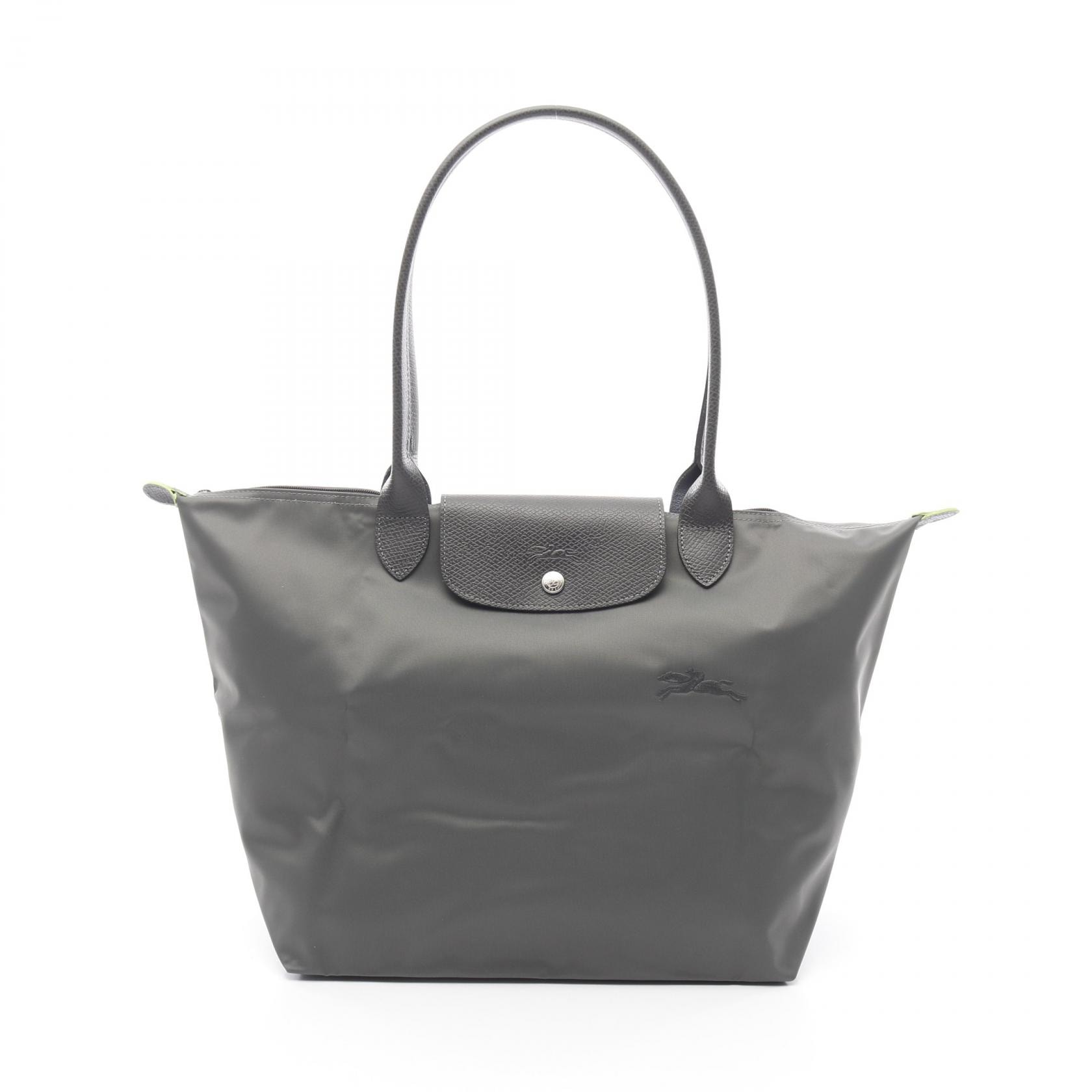 ロンシャン Longchamp ル プリアージュ グリーン L ショルダーバッグ バッグ キャンバス レザー レディース グレー系 L1899919P66 【新品】