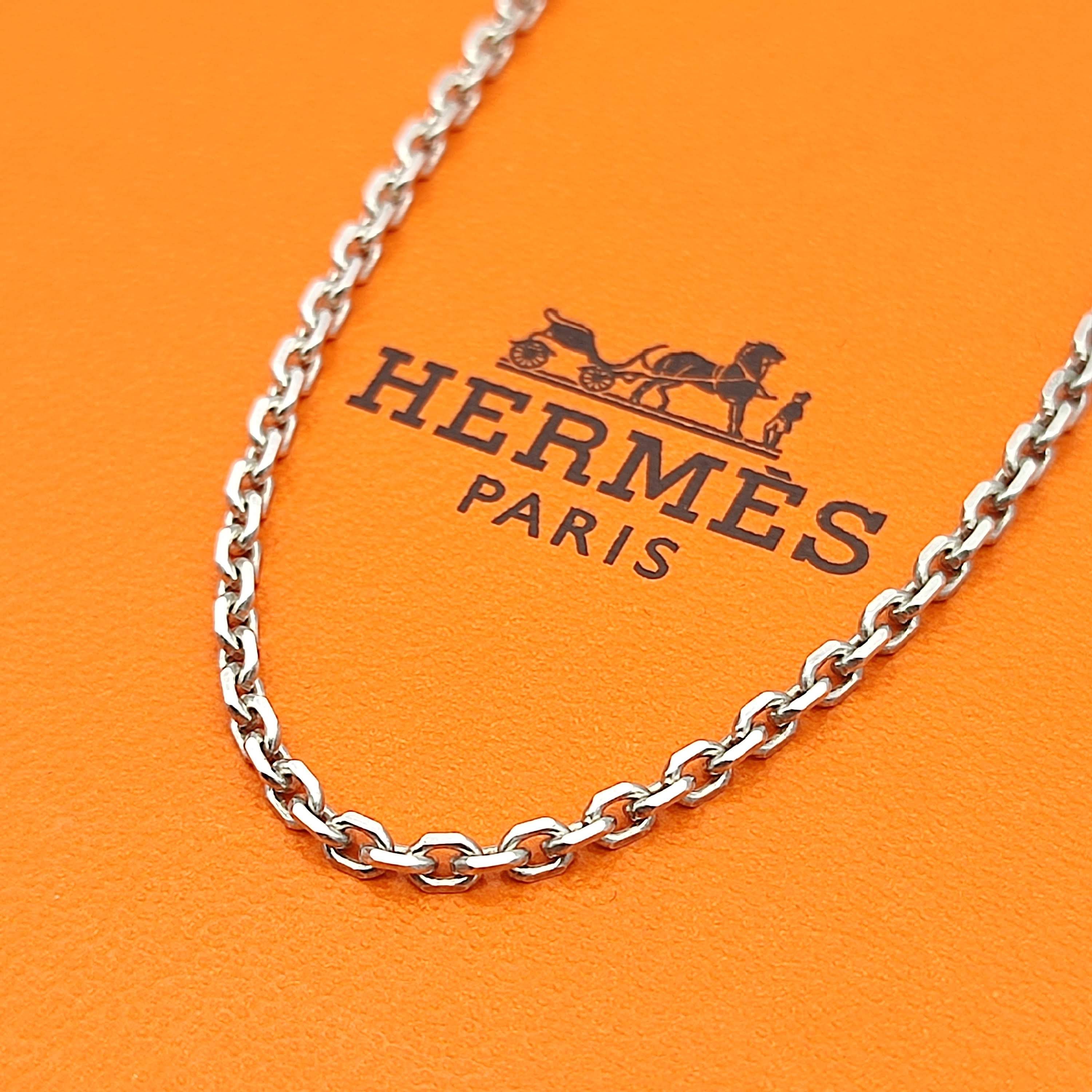 【美品】HERMES　エルメス　チェーンネックレス　シルバー925　50㎝