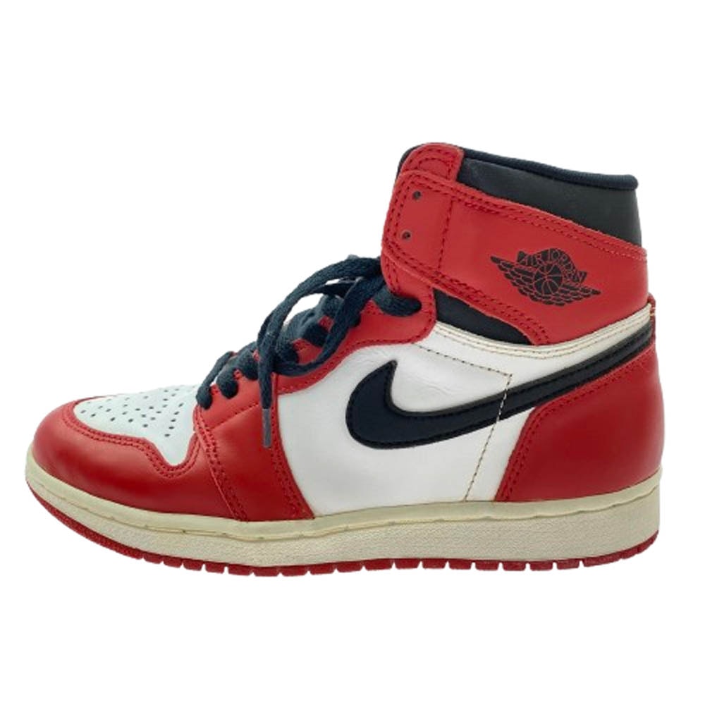 NIKE AIR JORDAN ナイキ ジョーダン スニーカー 130207 101 AIR JORDAN 1 HIGH CHICAGO 1994年復刻 エアジョーダン1 ヴィンテージ レトロ ハイ シカゴ スニーカー レッド系 7.5【美品】【中古】