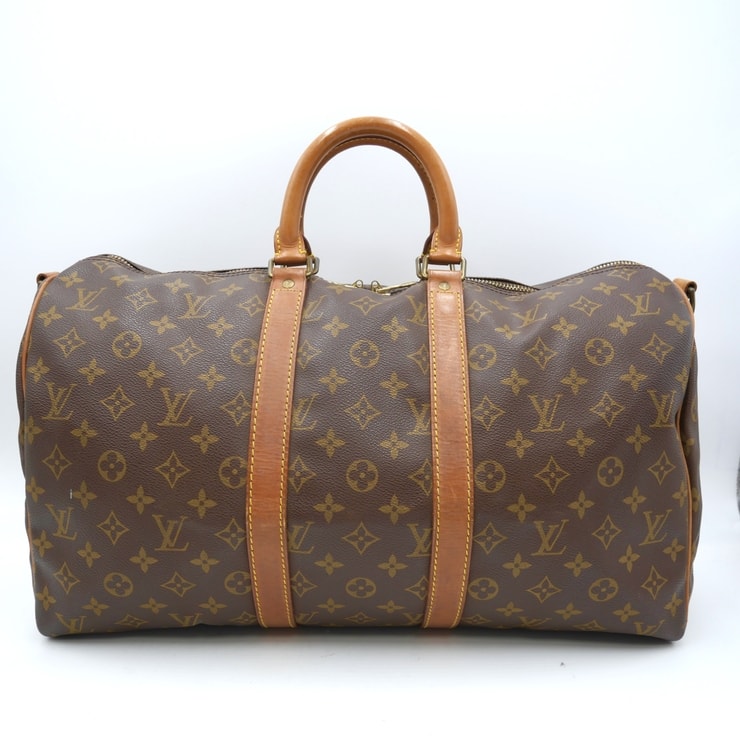 LOUIS VUITTON(ルイヴィトン) キーポル45 ヴィンテージ ボストンバッグ モノグラムキャンバス ブラウン トラベルバッグ M41418【中古】
