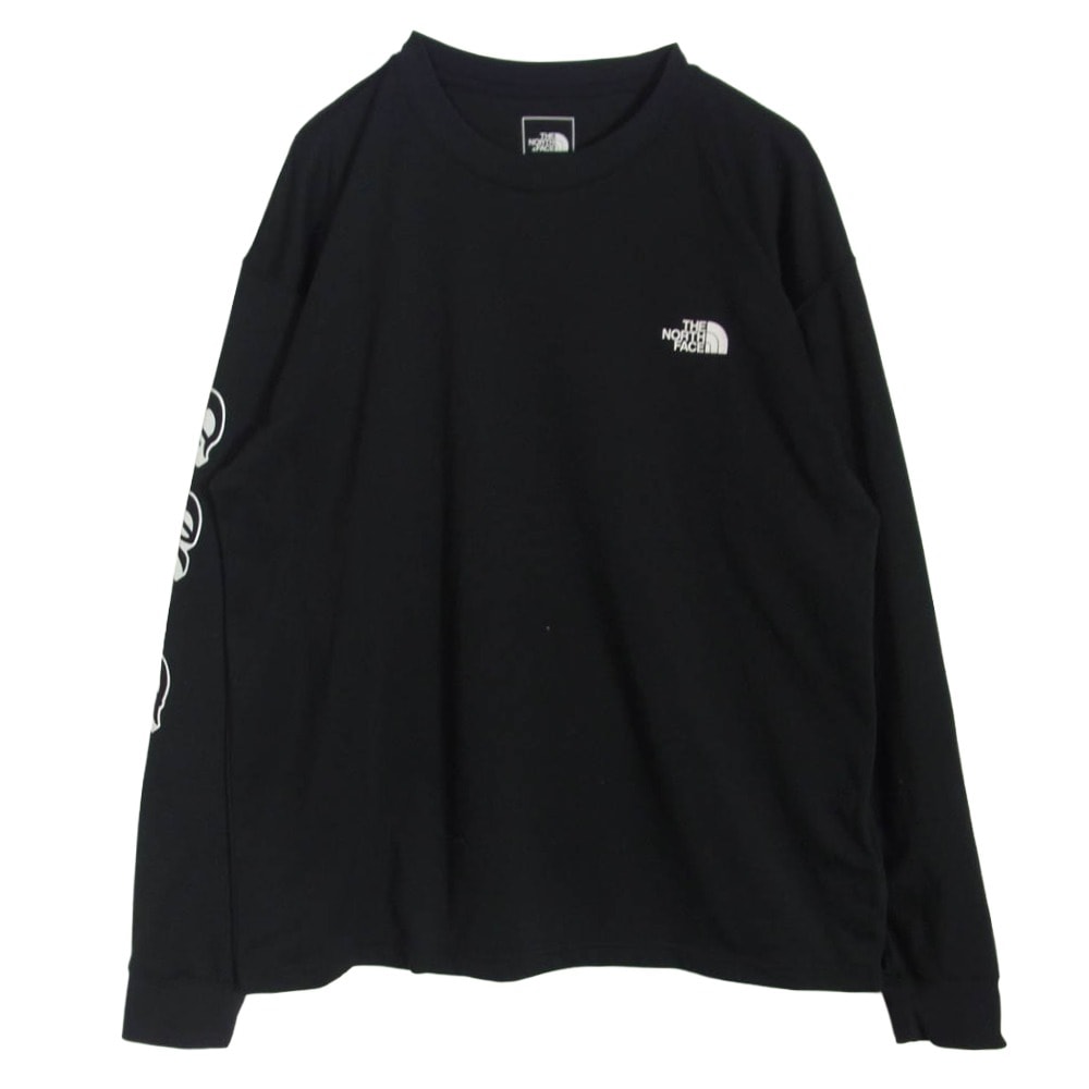 THE NORTH FACE ノースフェイス Tシャツ NT62392 L/S Free Run Crew フリーラン 長袖 クルーネック Tシャツ ロンT ブラック系 L【美品】【中古】