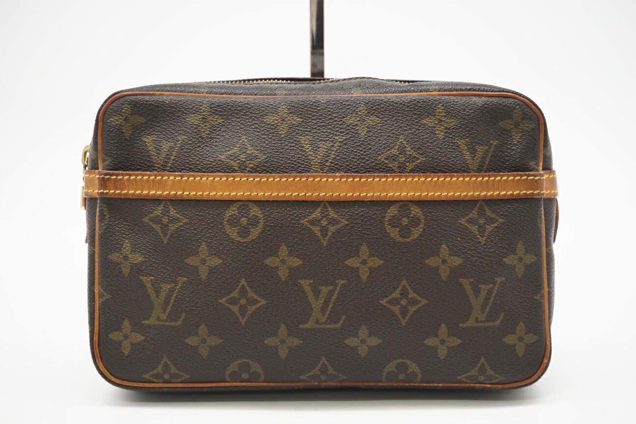 LOUIS VUITTON ルイ・ヴィトン モノグラム コンピエーニュ23 M51847 セカンドバッグ ブラウン コーティングキャンバス メンズ
