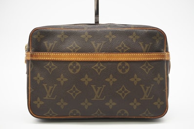 LOUIS VUITTON ルイ・ヴィトン モノグラム コンピエーニュ23 M51847 セカンドバッグ ブラウン コーティングキャンバス メンズ