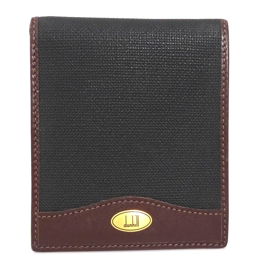 ダンヒル Dunhill 札入れ レザー ブラウン×ブラック メンズ【中古】 h31491a