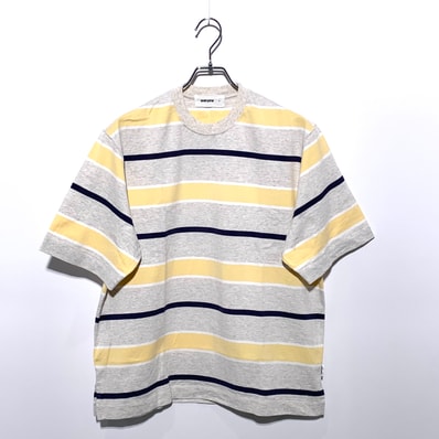 everyone Multi Border Short Sleeve Tee Shirt "Ash/Yellow/Navy"