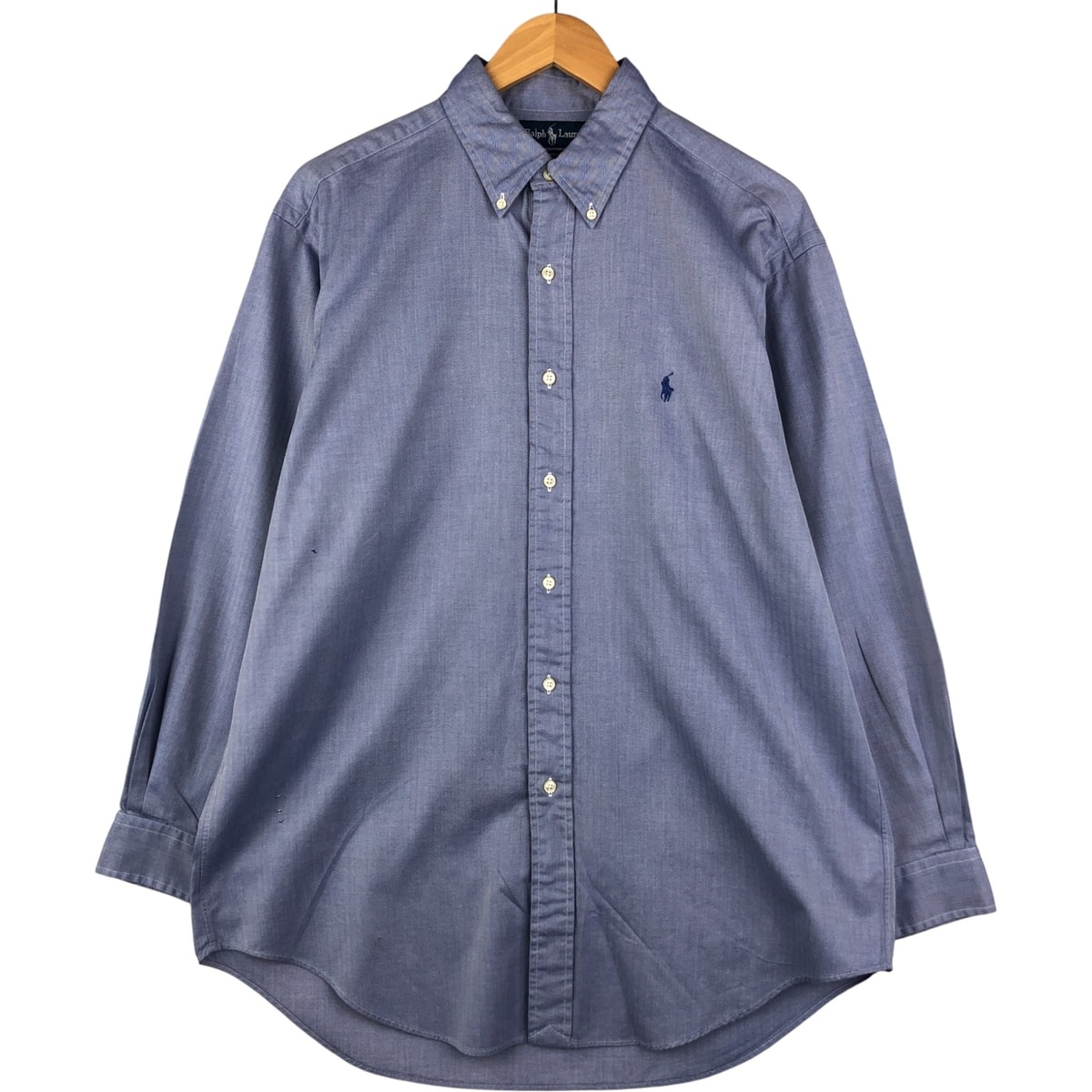 古着 ラルフローレン Ralph Lauren YARMOUTH ヘリンボーン 長袖 ボタンダウンシャツ メンズL相当/eaa590510