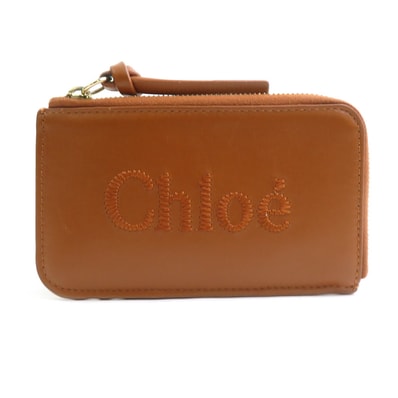 クロエ Chloe コインケース レザー ブラウン レディース【中古】 h31993i