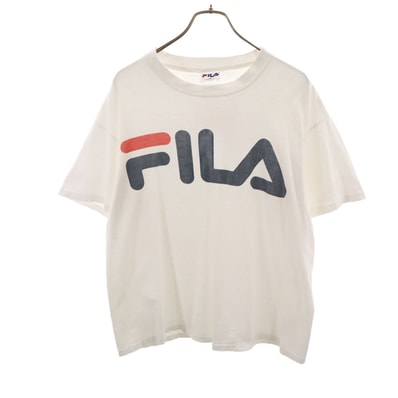 FILA フィラ 90s USA製 オールド 半袖 Tシャツ M ホワイト