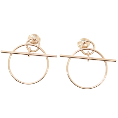 Hermes Loop Earrings PM "Pink Gold"