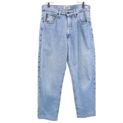 ARMANI JEANS アルマーニジーンズ 90s イタリア製 オールド テーパードデニムパンツ w34 ウォッシュブルー ジーンズ