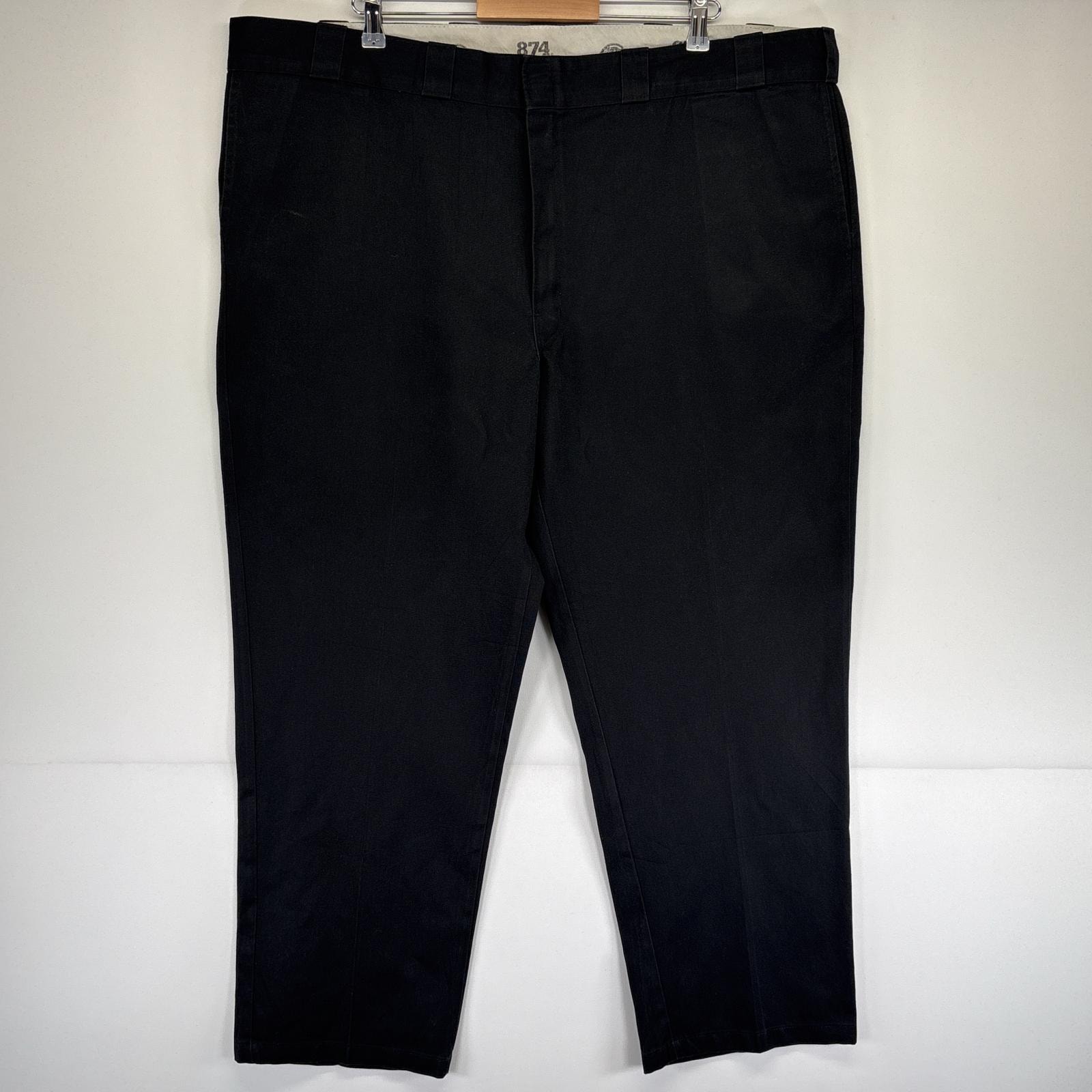 古着 ディッキーズ Dickies ワークパンツ 874 大きいサイズ チノパン ワンポイントロゴ 長ズボン w48 L30 ブラック メンズ