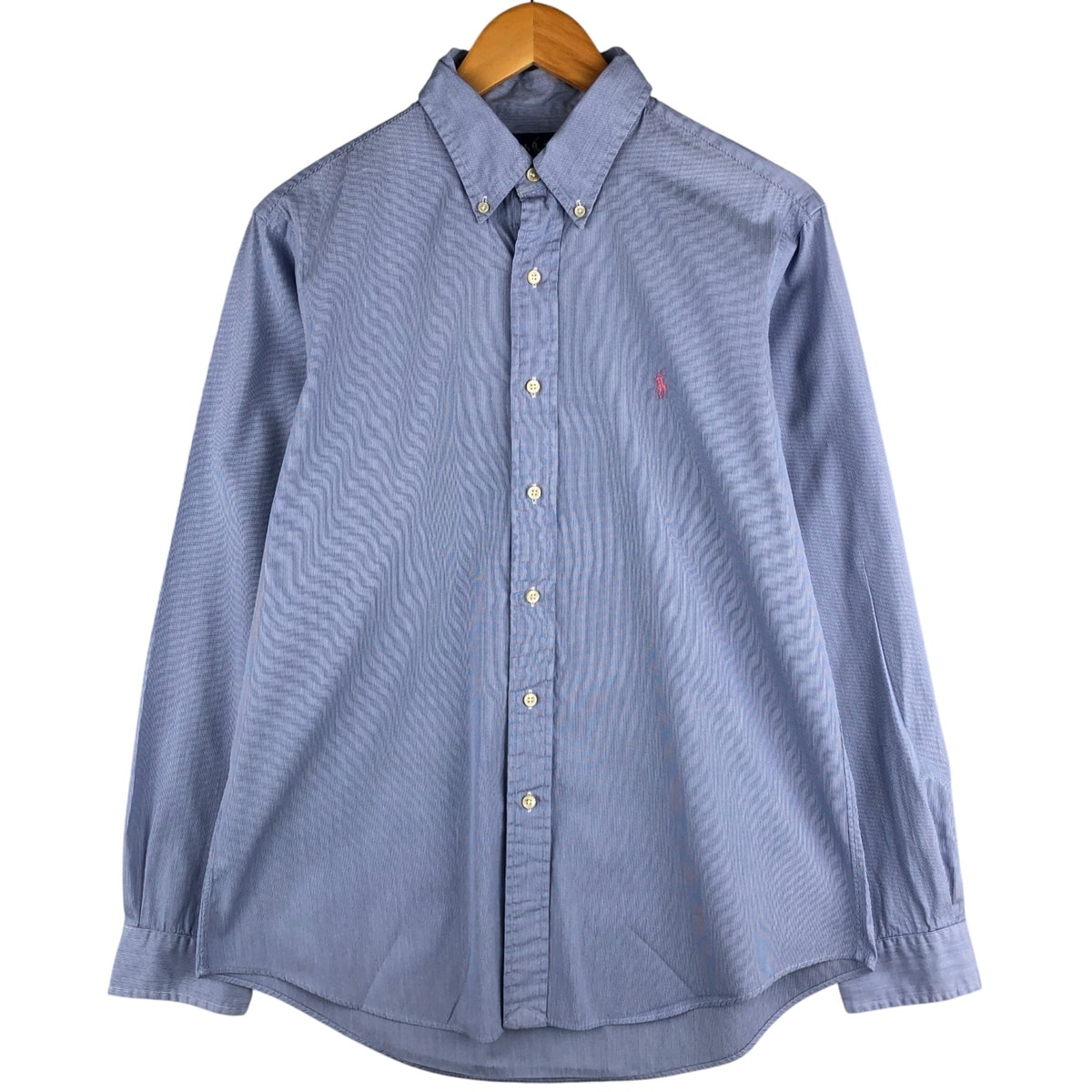 古着 ラルフローレン Ralph Lauren CUSTOM FIT 長袖 ボタンダウンストライプシャツ メンズL相当/eaa595094