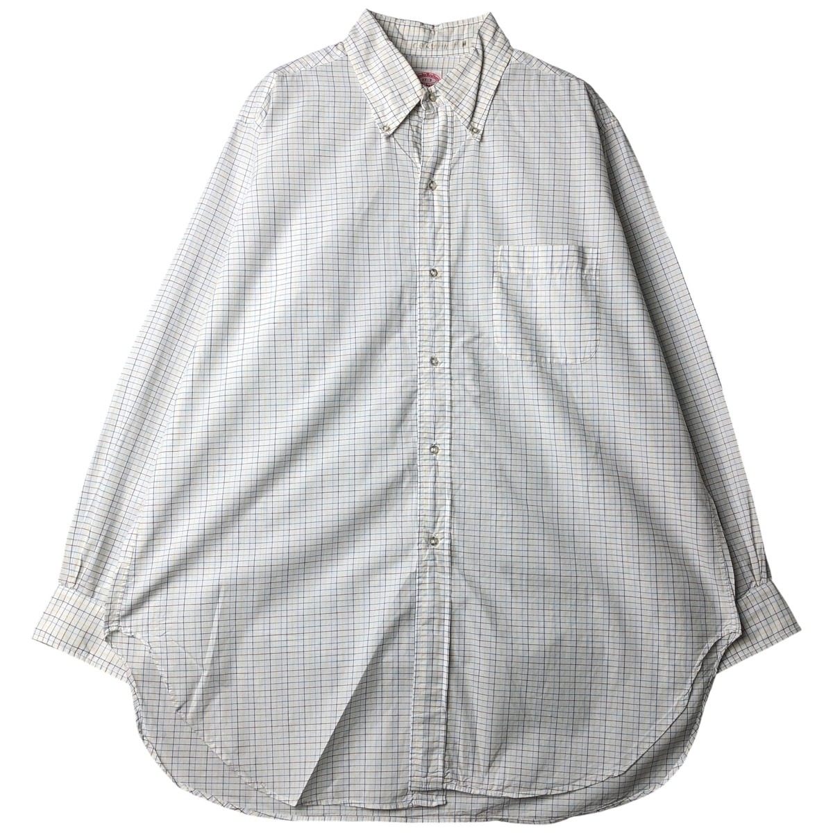 古着 ~70年代 ブルックスブラザーズ Brooks Brothers MAKERS 6ボタン 長袖 ボタンダウンチェックシャツ メンズXL相当 ヴィンテージ/evb032453