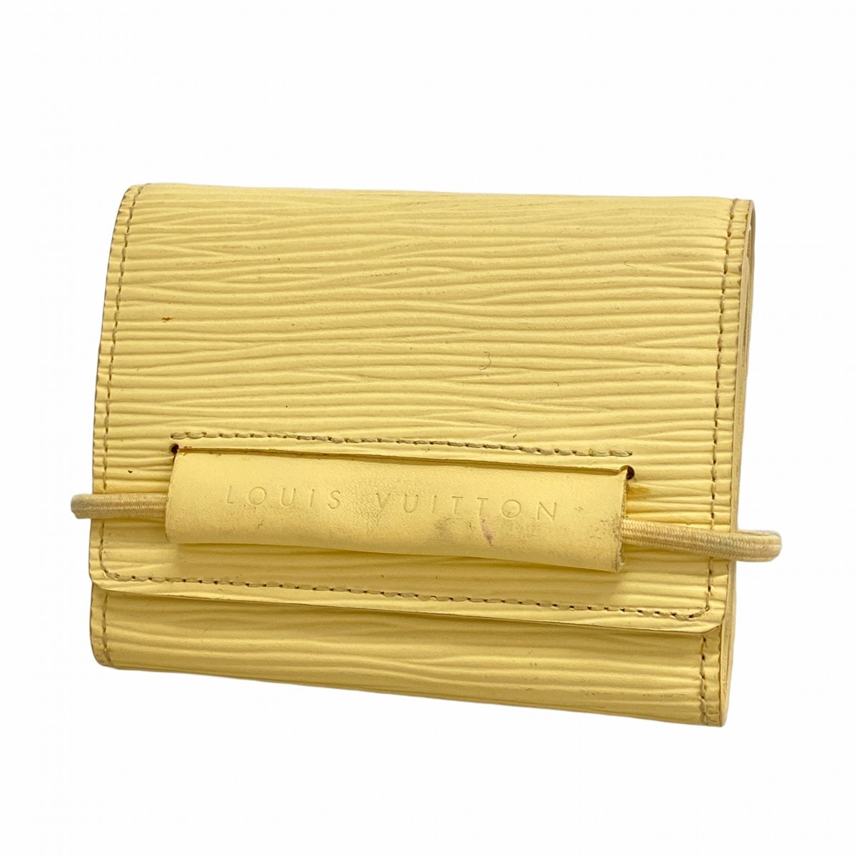 ★SALE【6eb1512】ルイヴィトン 財布 エピ ポルトモネエラスティック M6366A ヴァニラ【中古】レディース