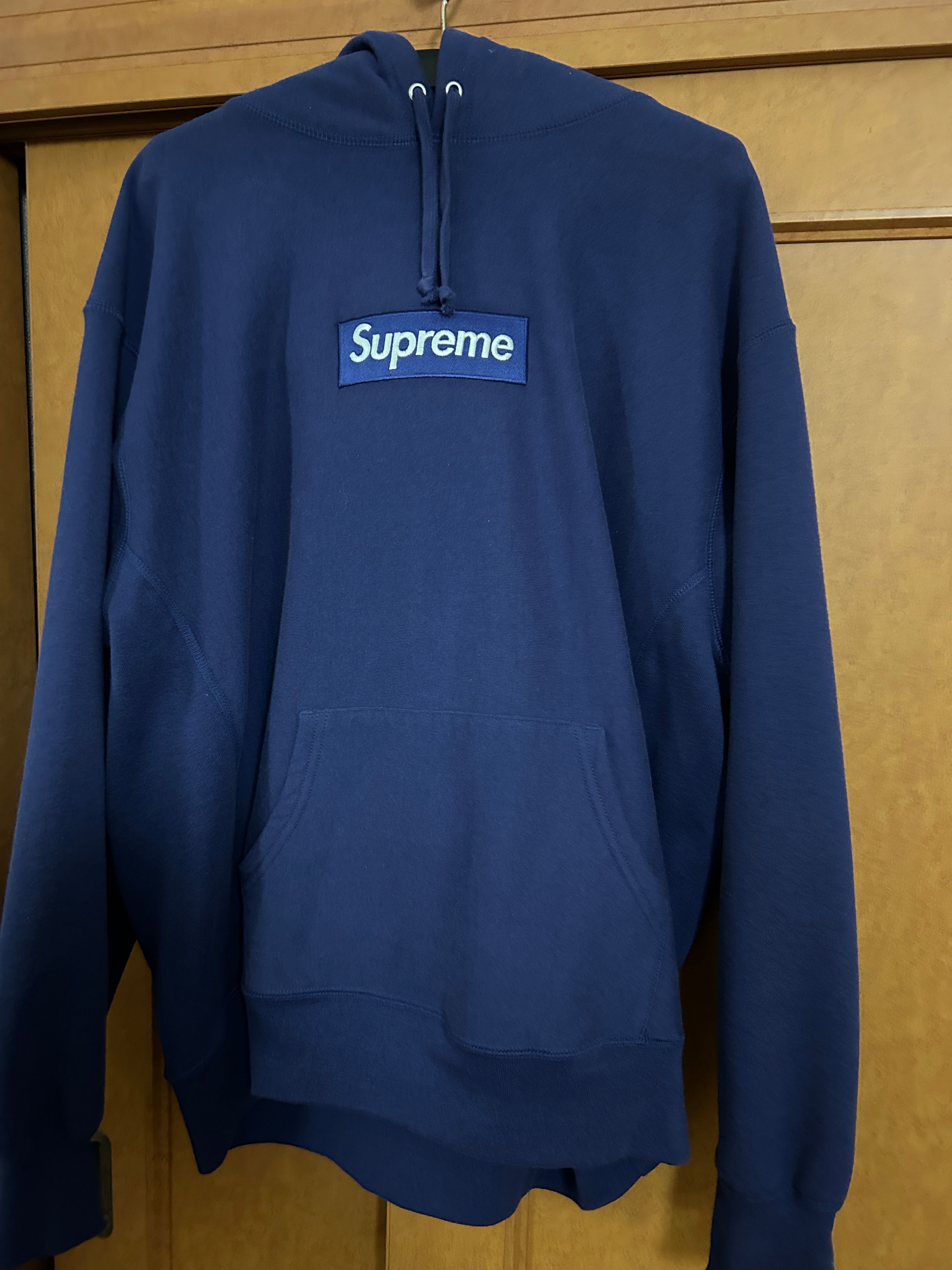 Supreme Box Logo Hooded Sweatshirt "Washed Navy" (21FW)