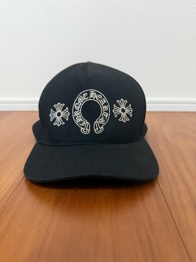 Chrome Hearts Baseball Cap Horseshoe & Cross "Black/White"