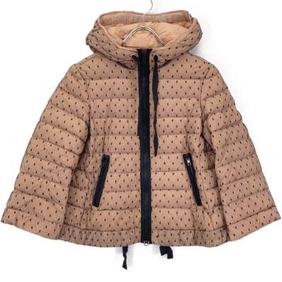 レッドヴァレンチノ ピンク ドットチュールレース ダウンジャケット 表記無し