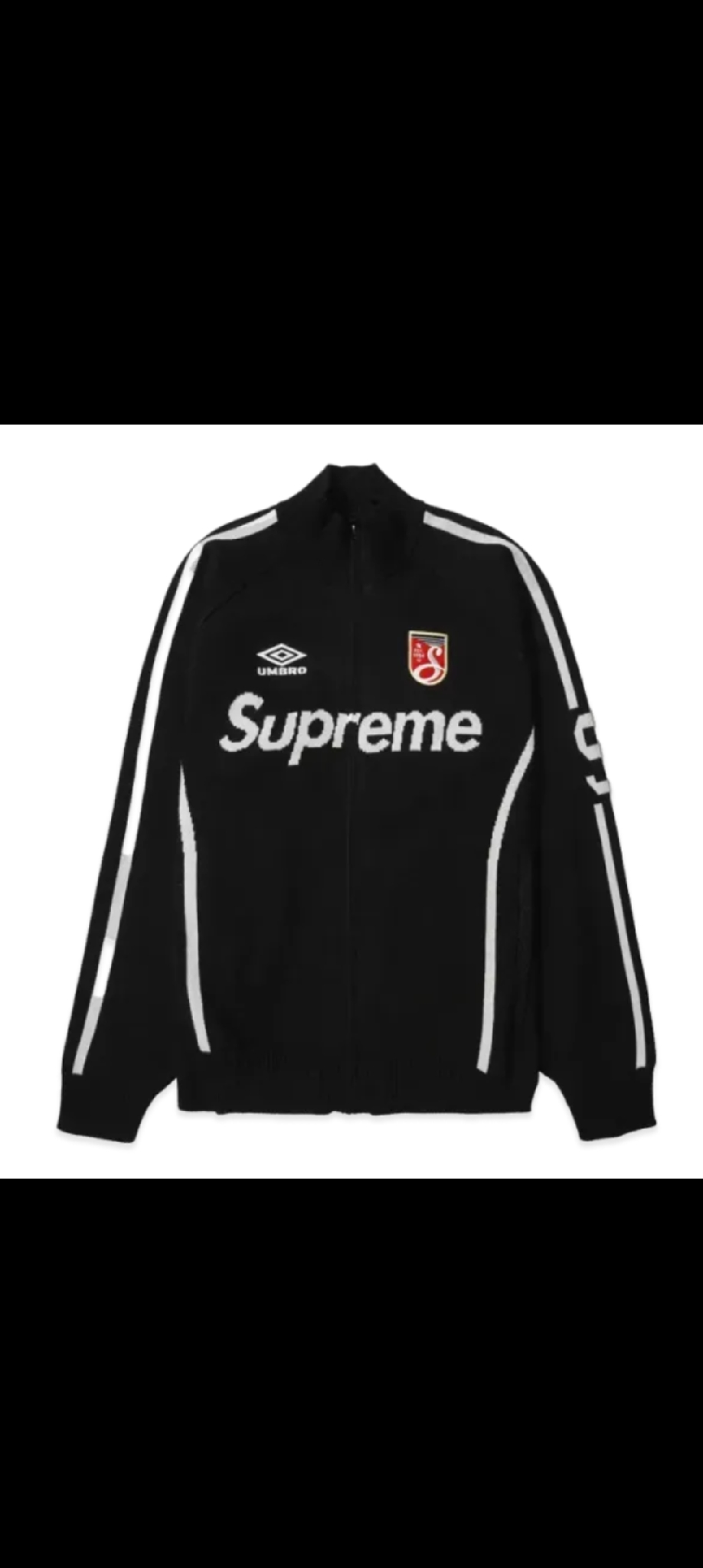 Supreme x Umbro Zip Up Sweater "Black"