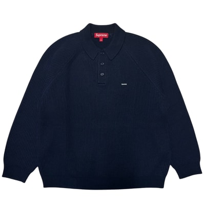 Supreme Small Box Polo Sweater (25FW) "Navy"