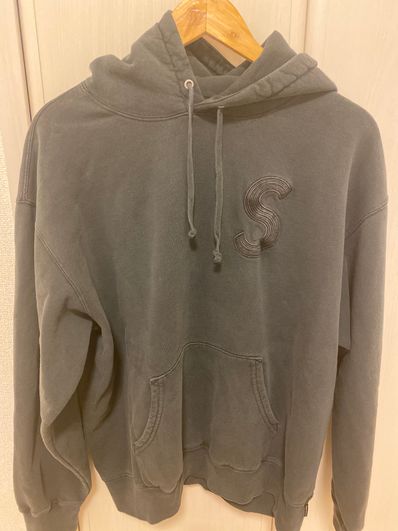 Supreme Overdyed S Logo Hooded Sweatshirt "Black"