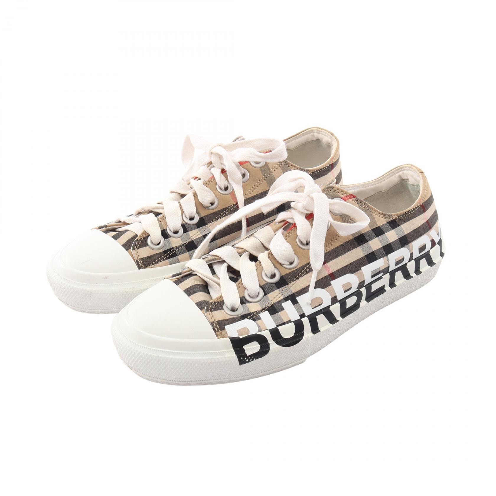 バーバリー BURBERRY CNDONGUADON ノバチェック スニーカー 靴 ファブリック レディース ベージュ系 【中古】