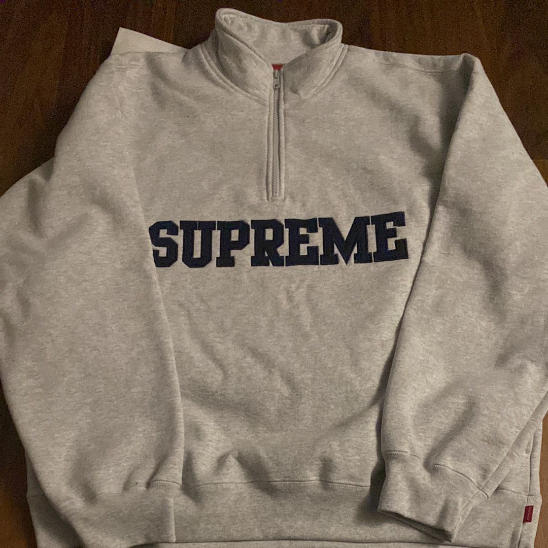 Supreme Collegiate Half Zip Pullover "Ash Grey"