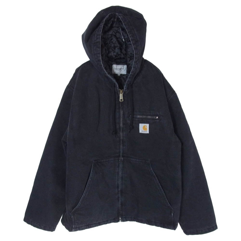 Carhartt カーハート I036258 Cleveland Jacket クリーブランド デニム ジップアップ フーデッド ジャケット ブラック系 M【中古】