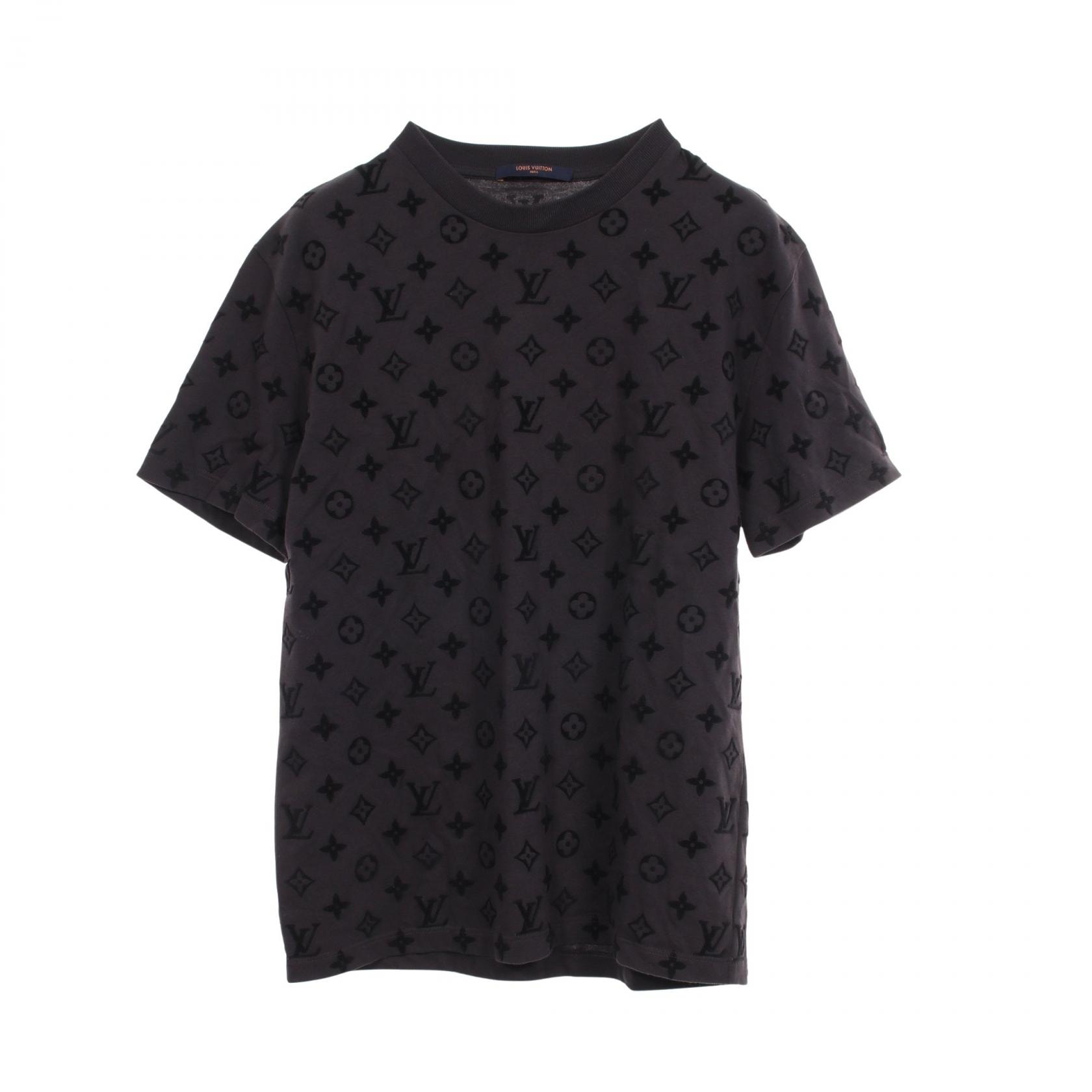 ルイ・ヴィトン LOUIS VUITTON モノグラム フックアンドループ 半袖Tシャツ 衣料品 トップス コットン メンズ グレー系 RM201 JYH HIY74W 【中古】